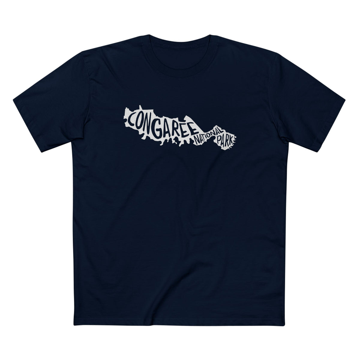 Congaree National Park T-Shirt - Map in Navy