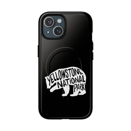 Yellowstone National Park iPhone Case with MagSafe - Grizzly Bear Design