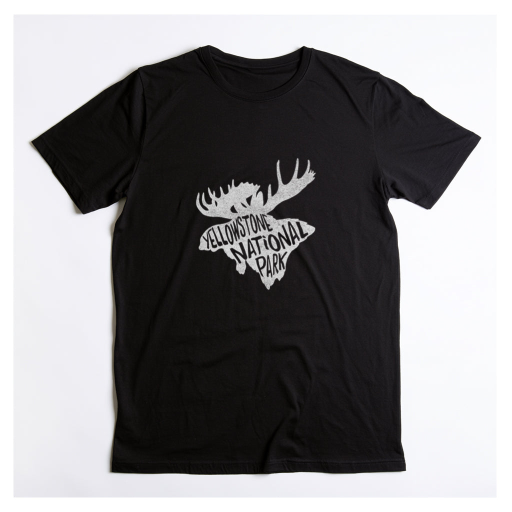 Yellowstone National Park T-Shirt - Moose in Black