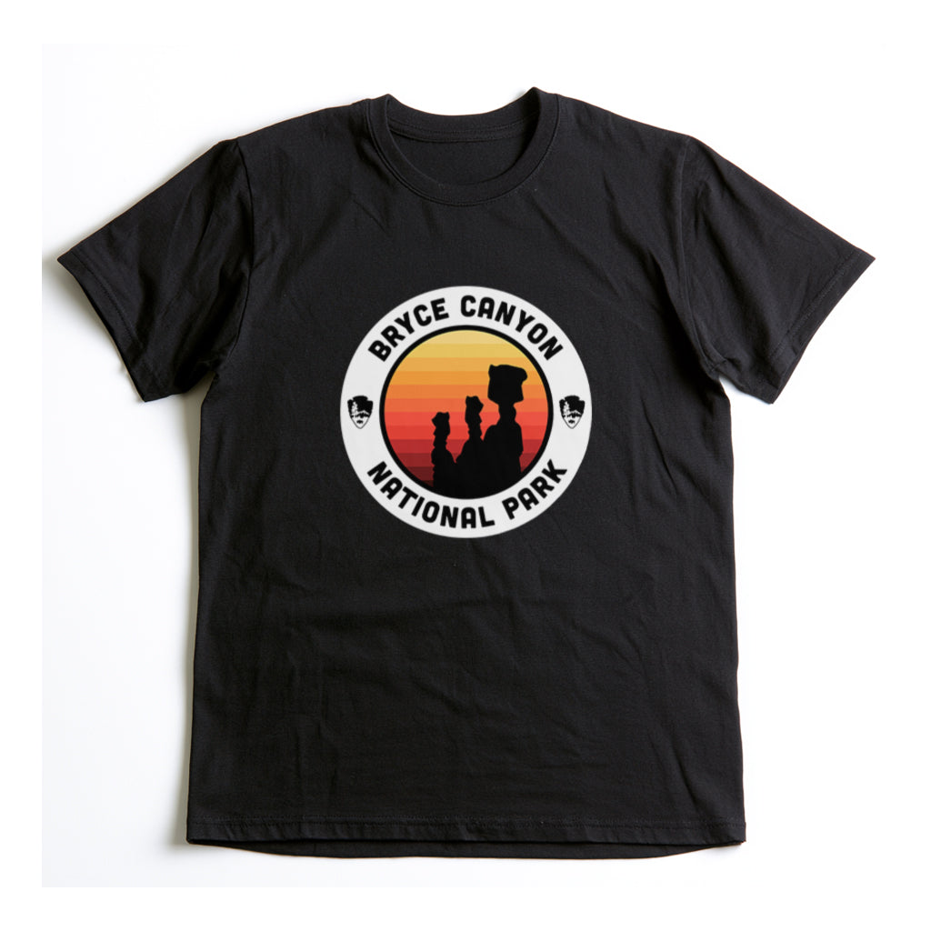 Bryce Canyon National Park - Round Badge Design in Black