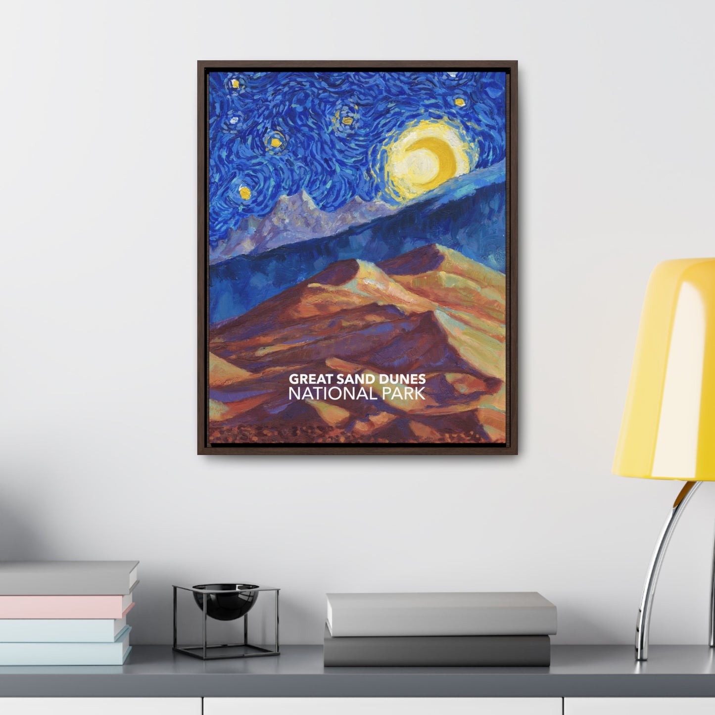 Great Sand Dunes National Park Framed Canvas - The Starry Night