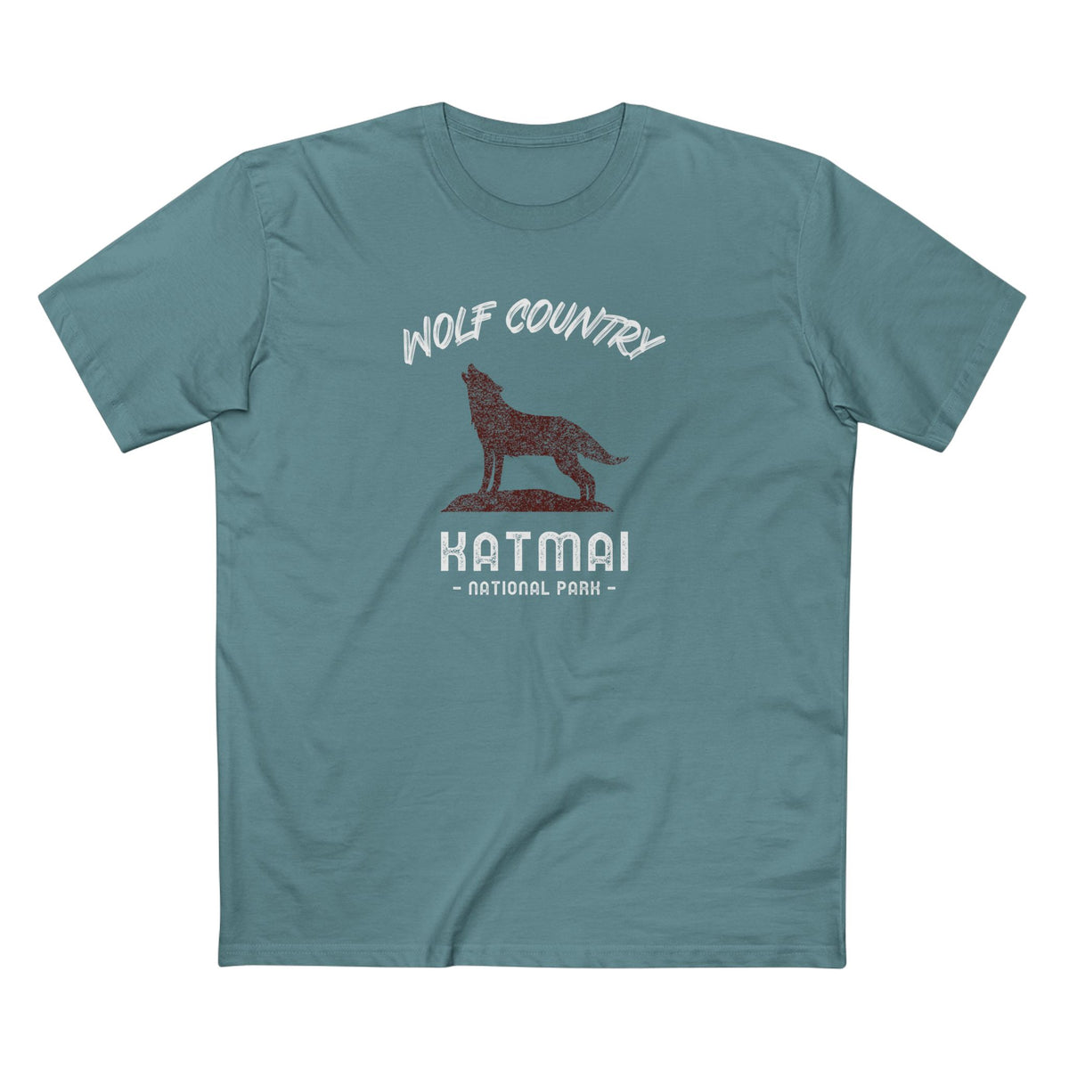 Katmai National Park T-Shirt - Wolf Country in Slate Blue