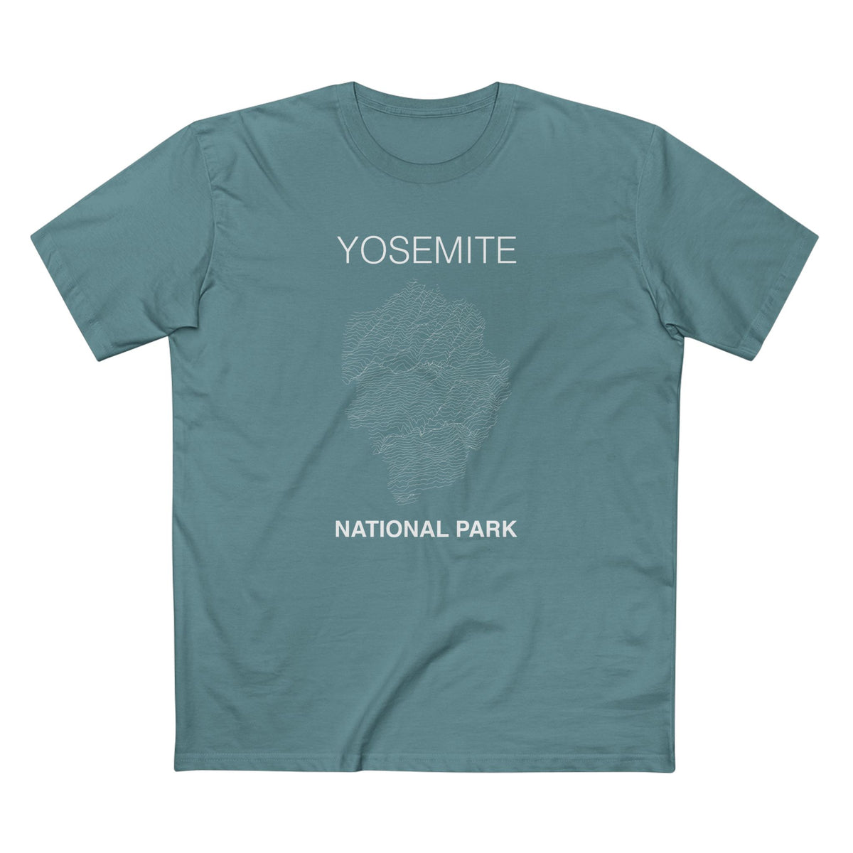 Yosemite National Park T-Shirt Lines in Slate Blue