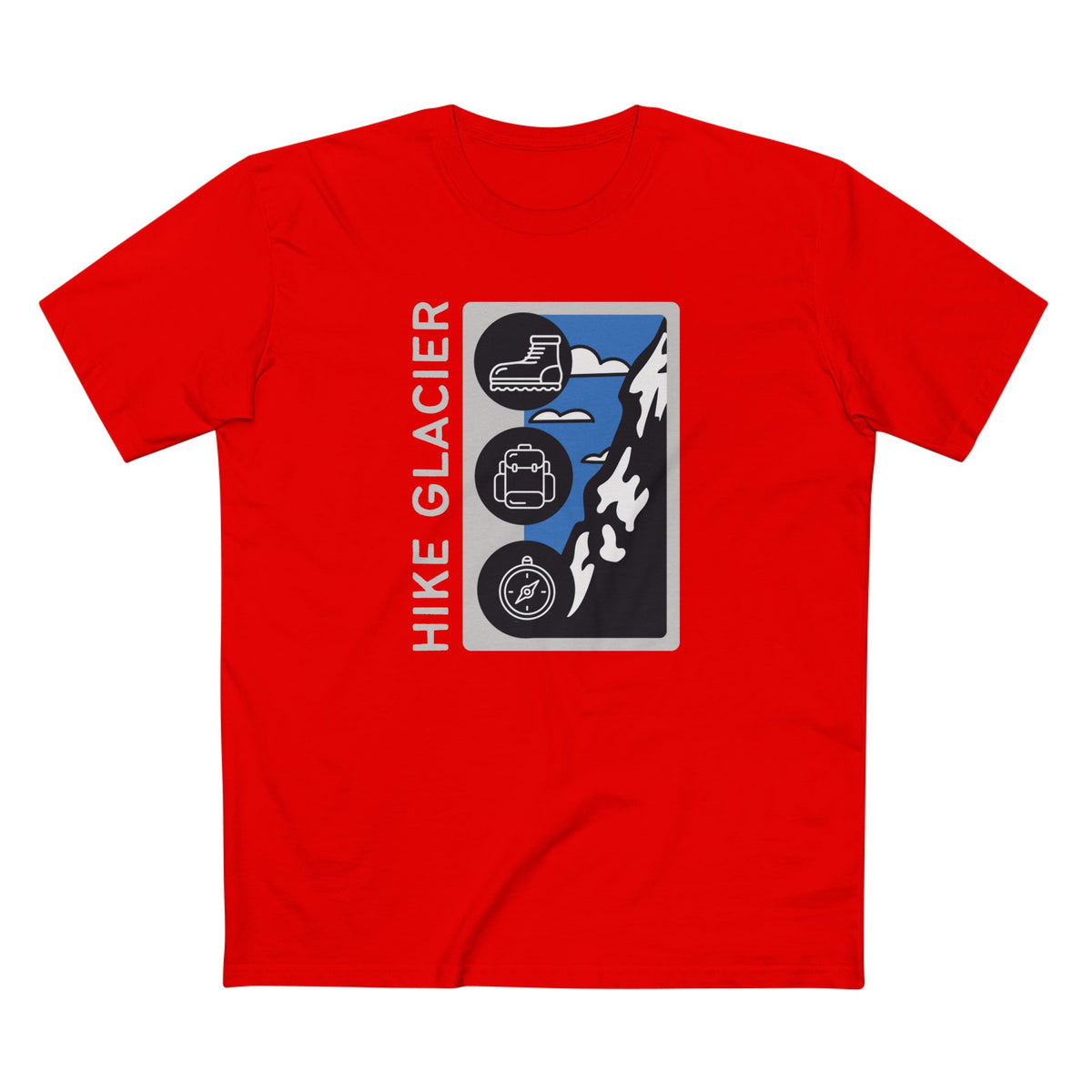 Glacier National Park T-Shirt - Hike Glacier in Red