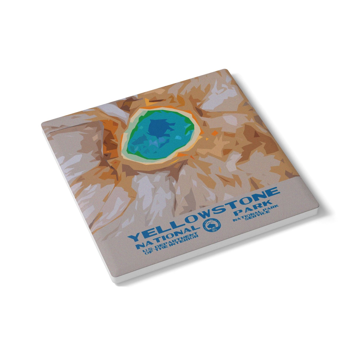 Yellowstone National Park Ceramic Coaster - Grand Prismatic Spring