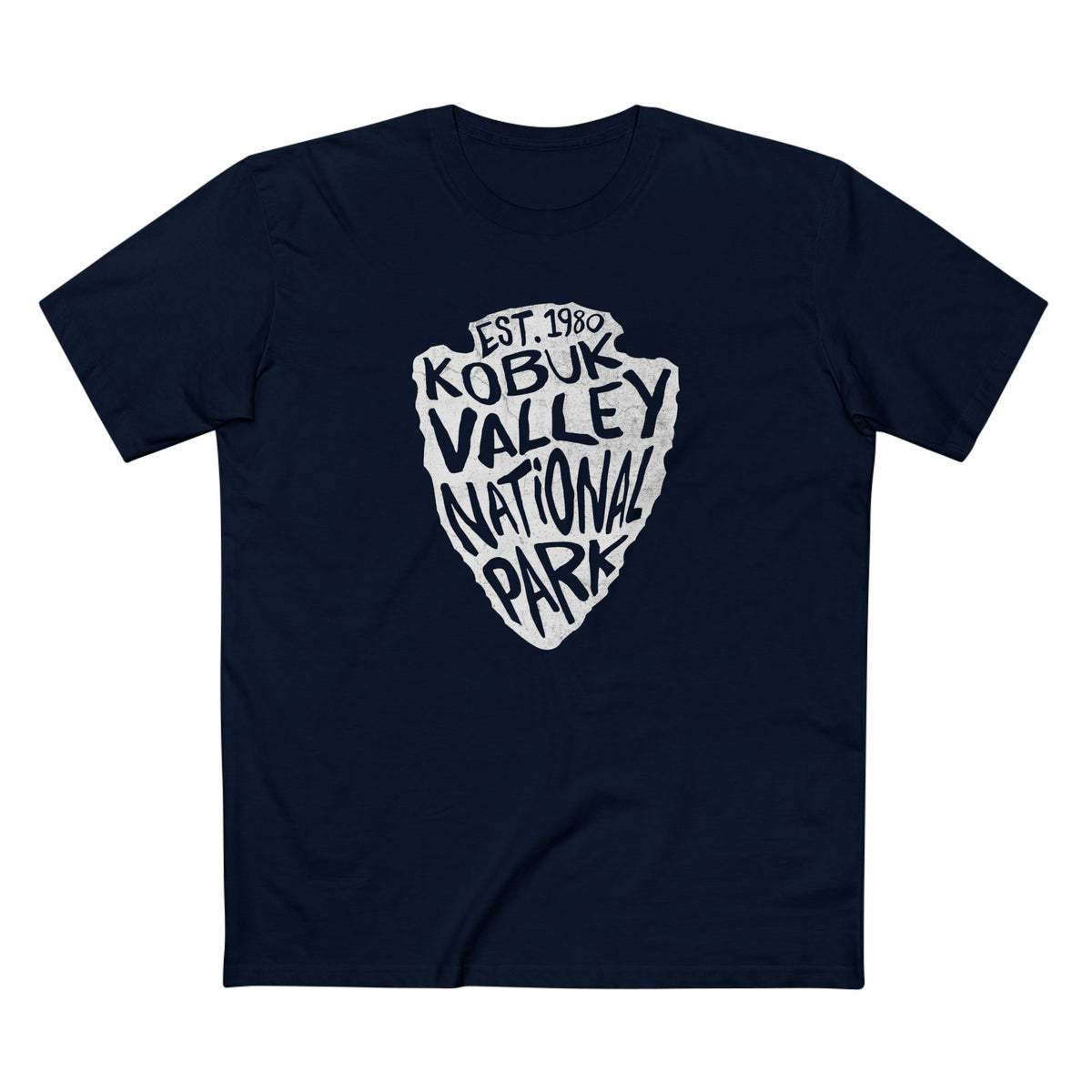 Kobuk Valley National Park T-Shirt - Arrowhead Design in Navy