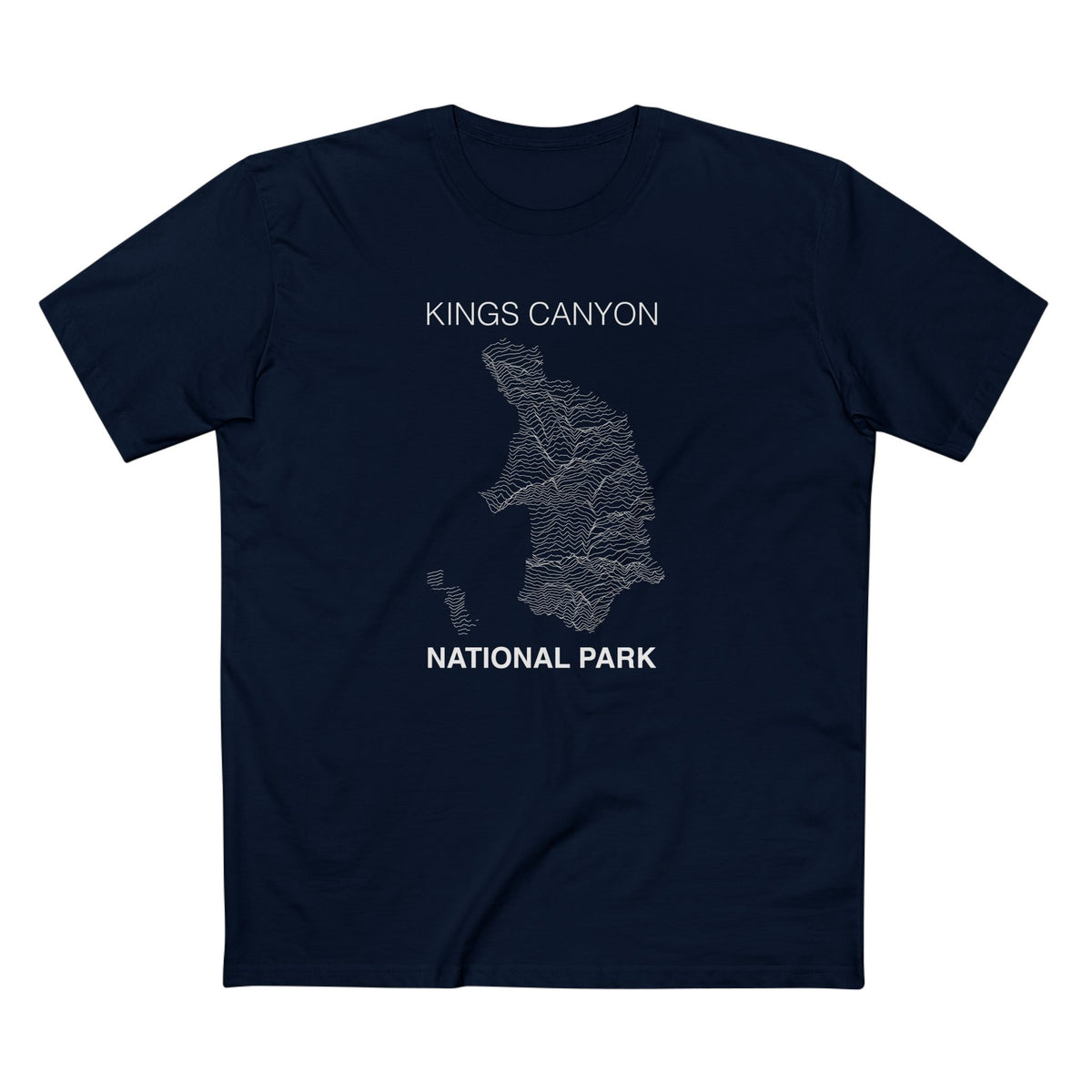 Kings Canyon National Park T-Shirt Lines in Navy