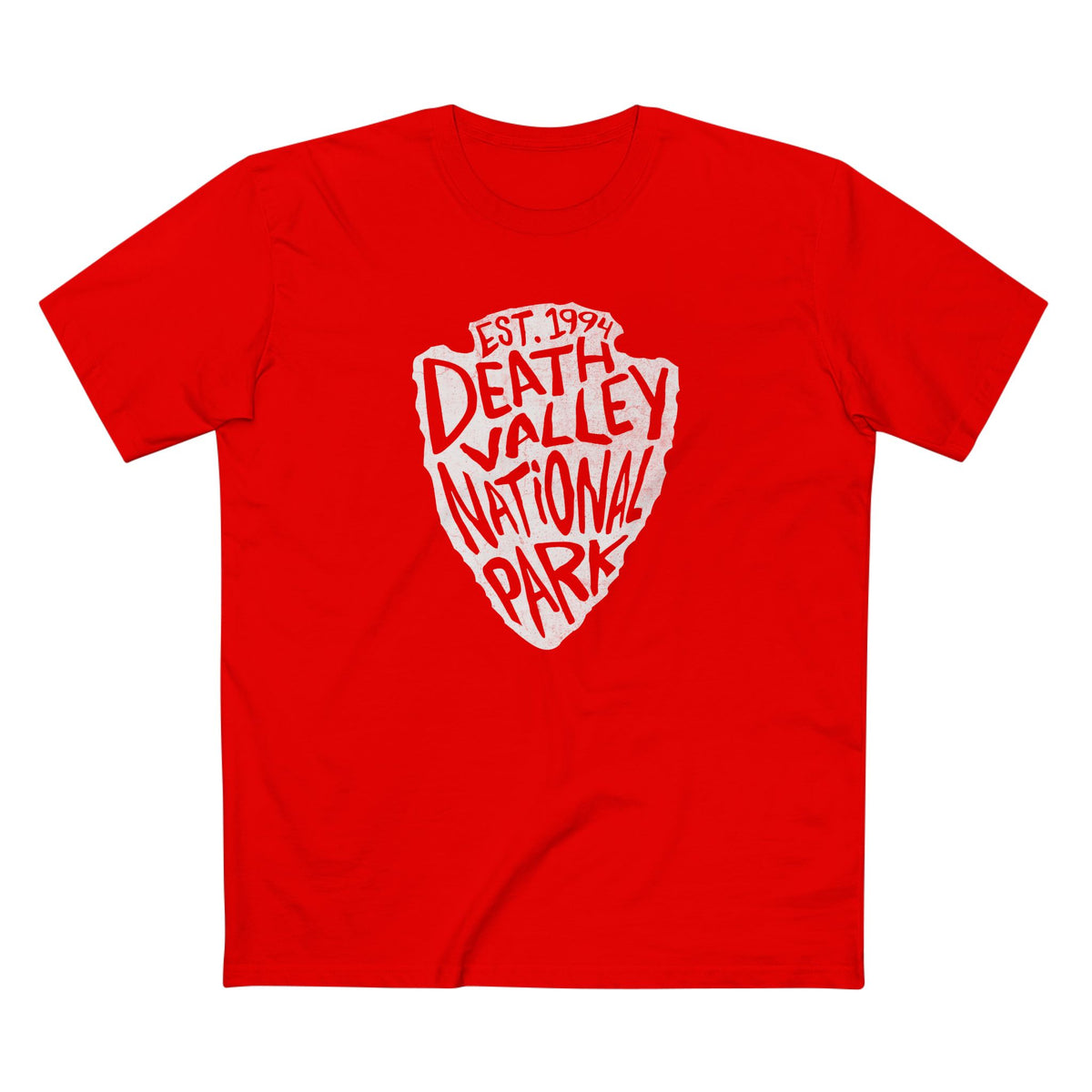 Death Valley National Park T-Shirt - Arrowhead Design in Red