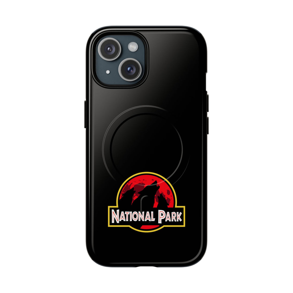 3 Wolf National Park iPhone Case with MagSafe - Parody Logo