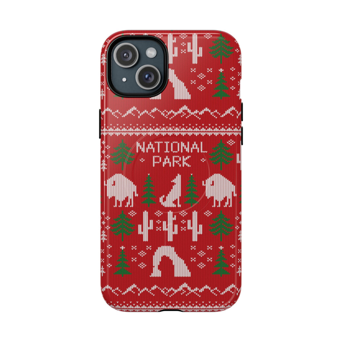 National Park iPhone Case with MagSafe - Fair Isle Pattern