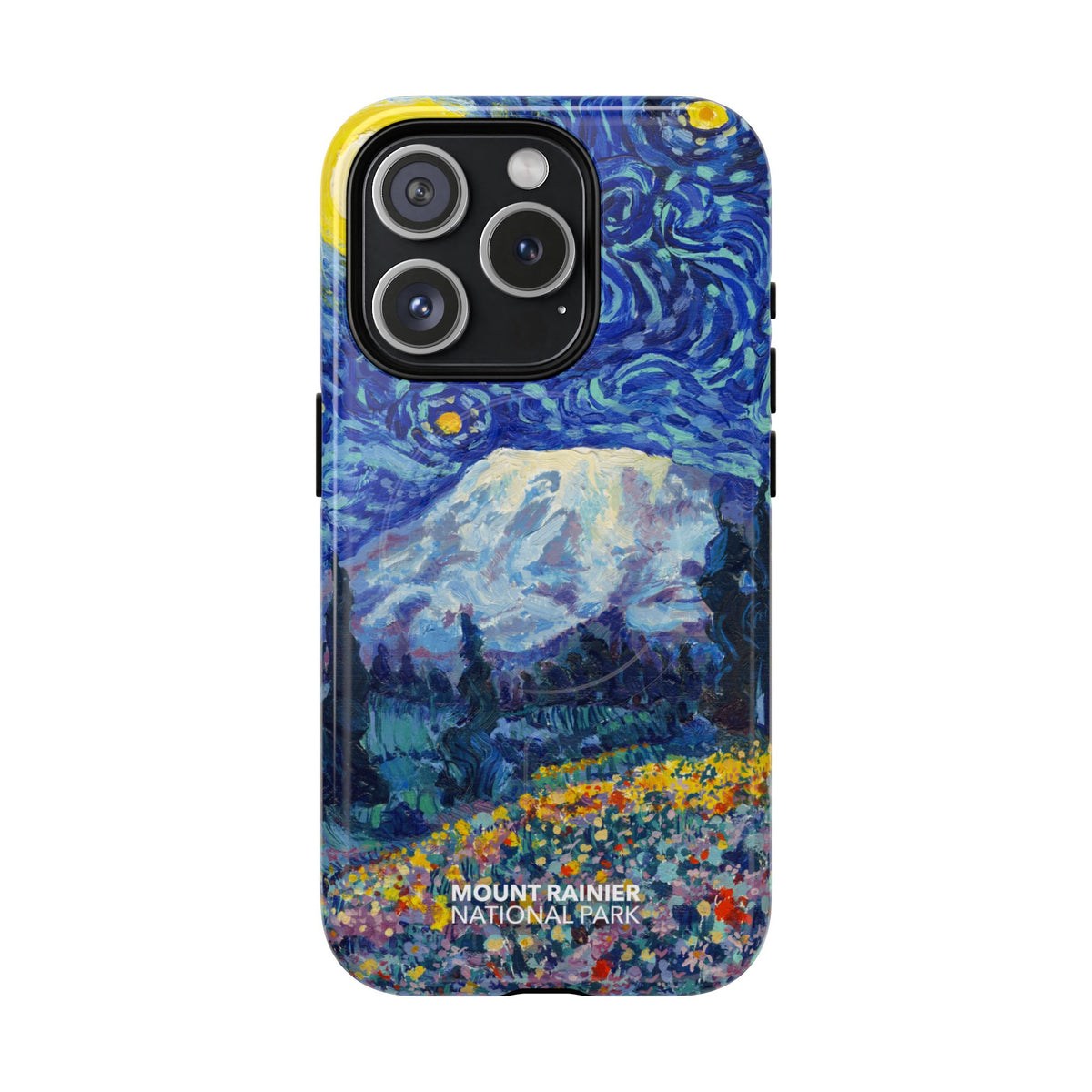 Mount Rainier National Park iPhone Case with MagSafe - Starry Night