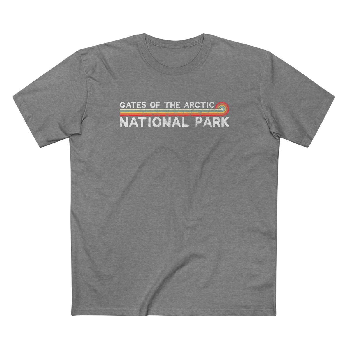 Gates of the Arctic National Park T-Shirt - Vintage Stretched Sunrise in Athletic Heather