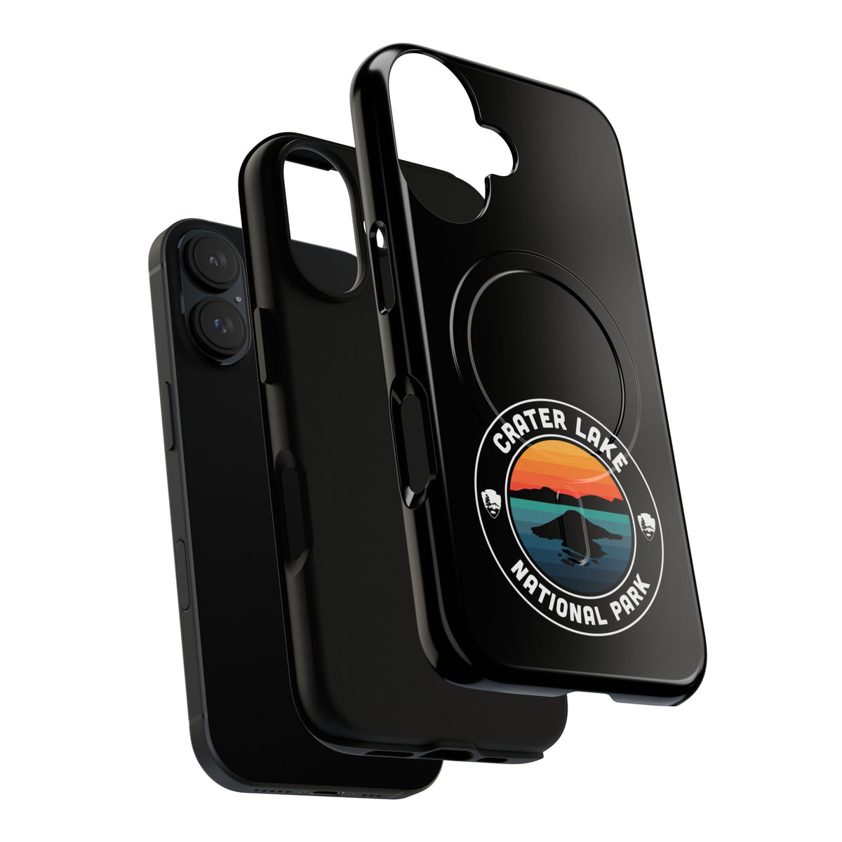 Crater Lake National Park iPhone Case with MagSafe - Round Emblem Design