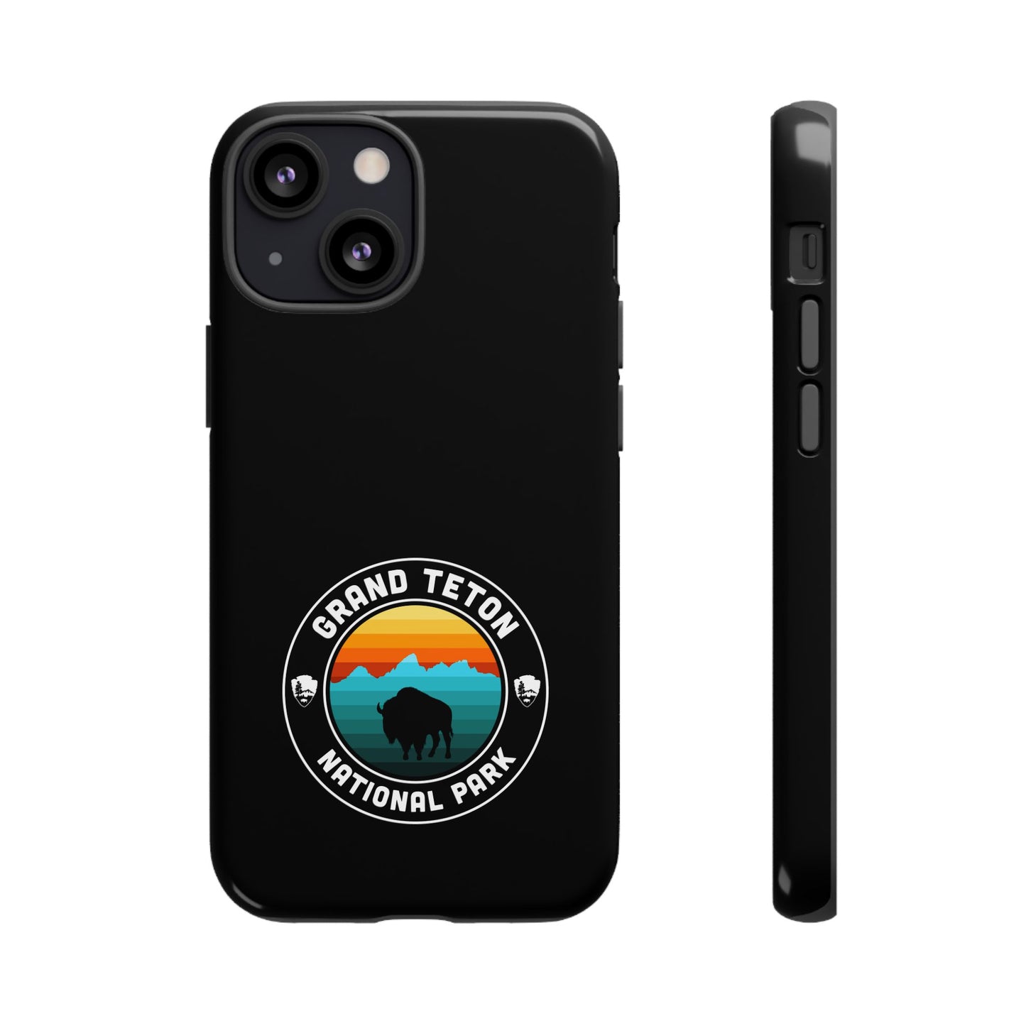 Grand Teton National Park Phone Case - Round Emblem Design