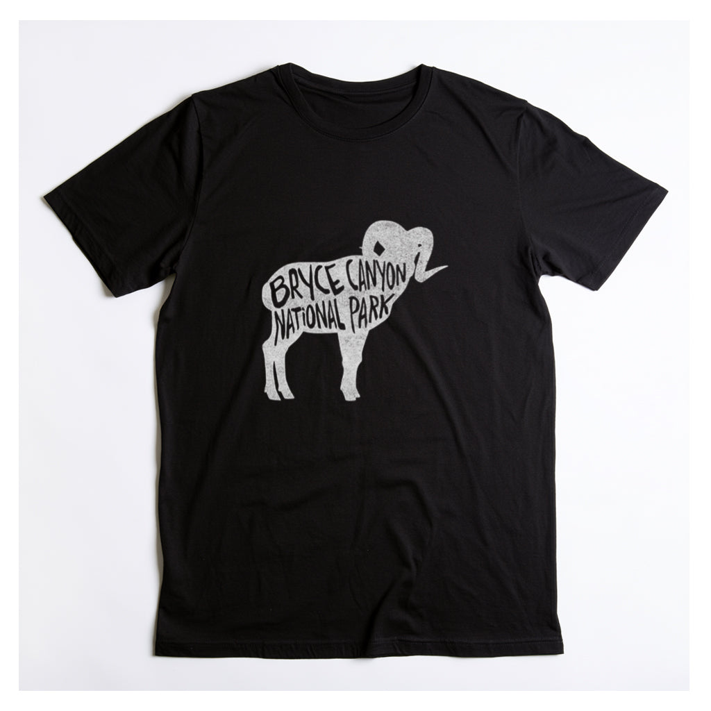 Bryce Canyon National Park T-Shirt - Bighorn Sheep in Black