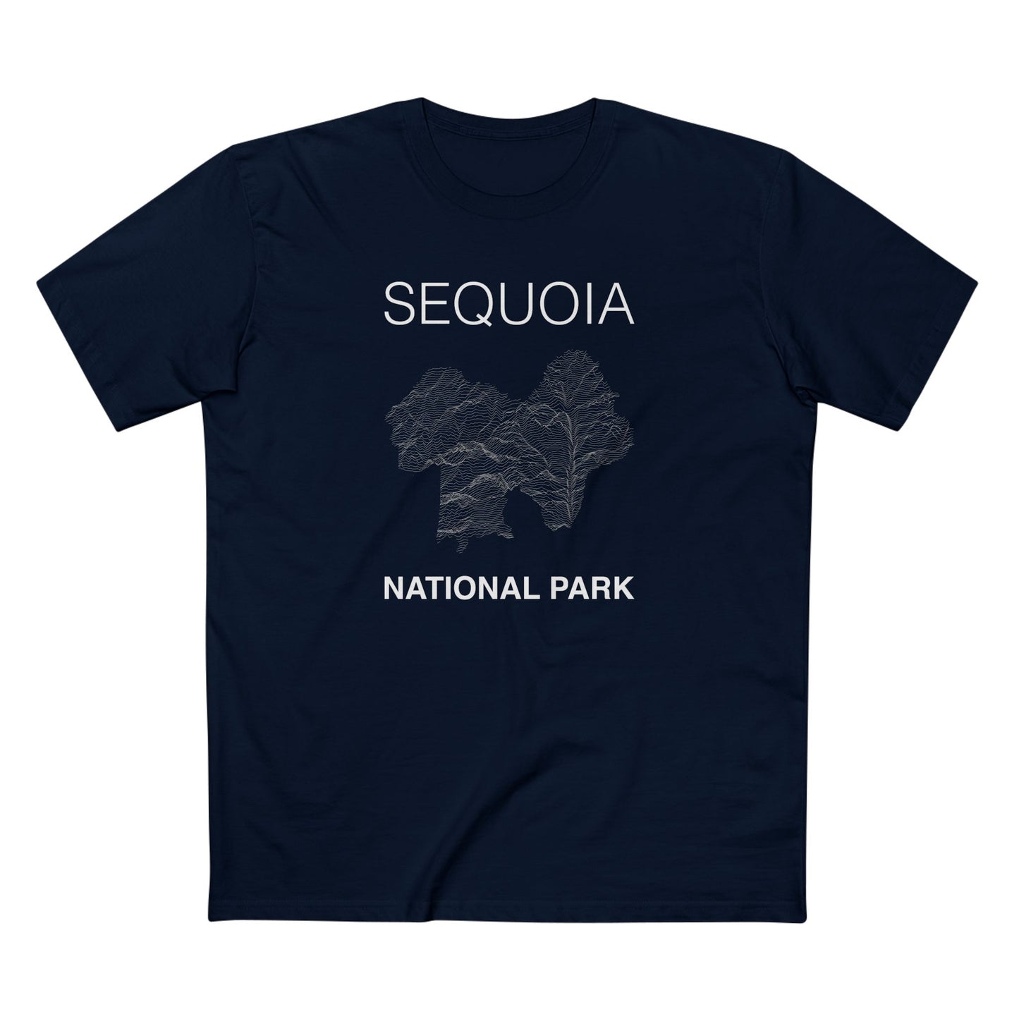 Sequoia National Park T-Shirt Lines in Navy