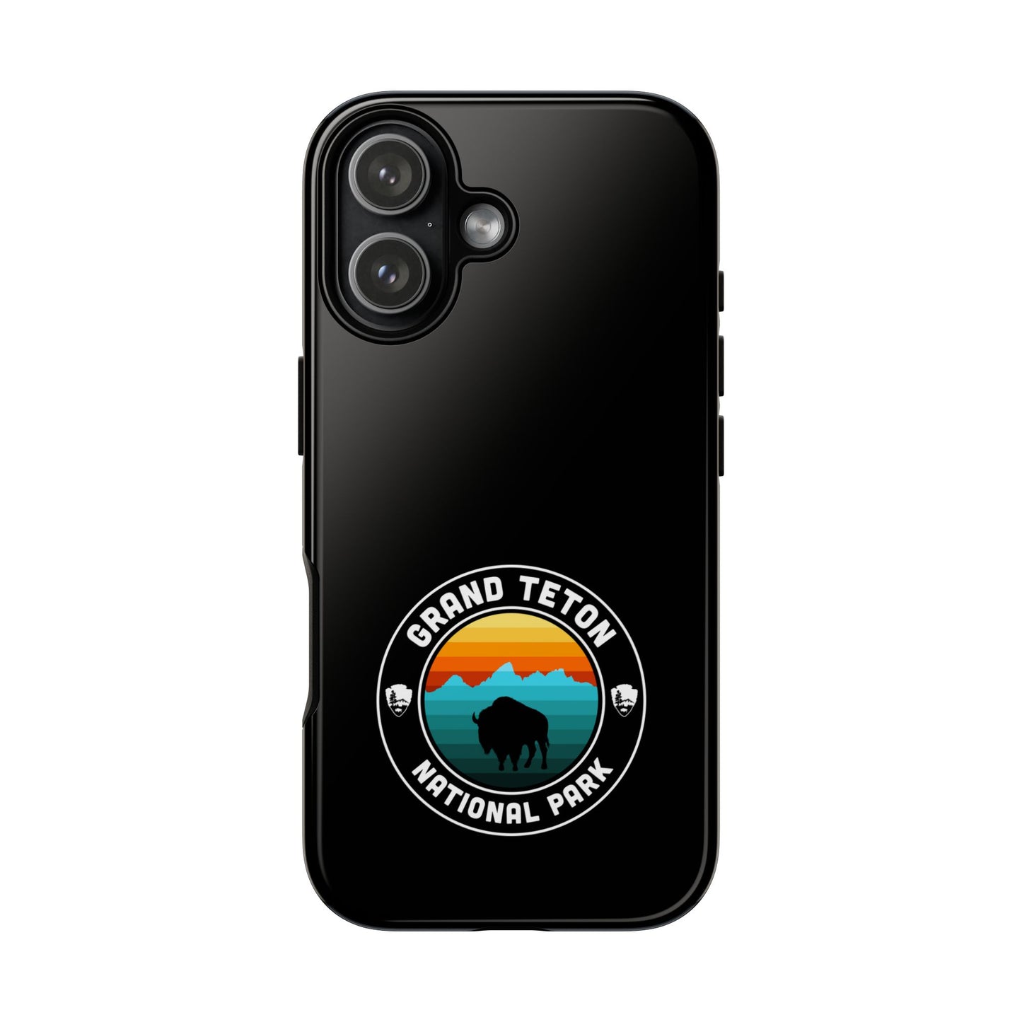 Grand Teton National Park Phone Case - Round Emblem Design