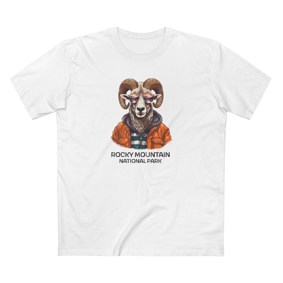 Rocky Mountain National Park T-Shirt - Bighorn Sheep in White