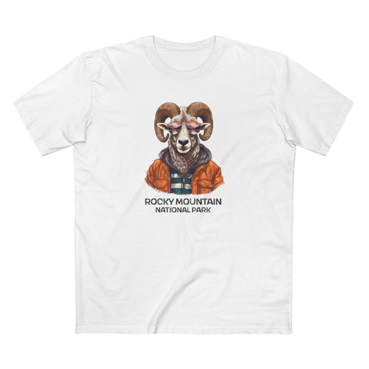 Rocky Mountain National Park T-Shirt - Bighorn Sheep in White
