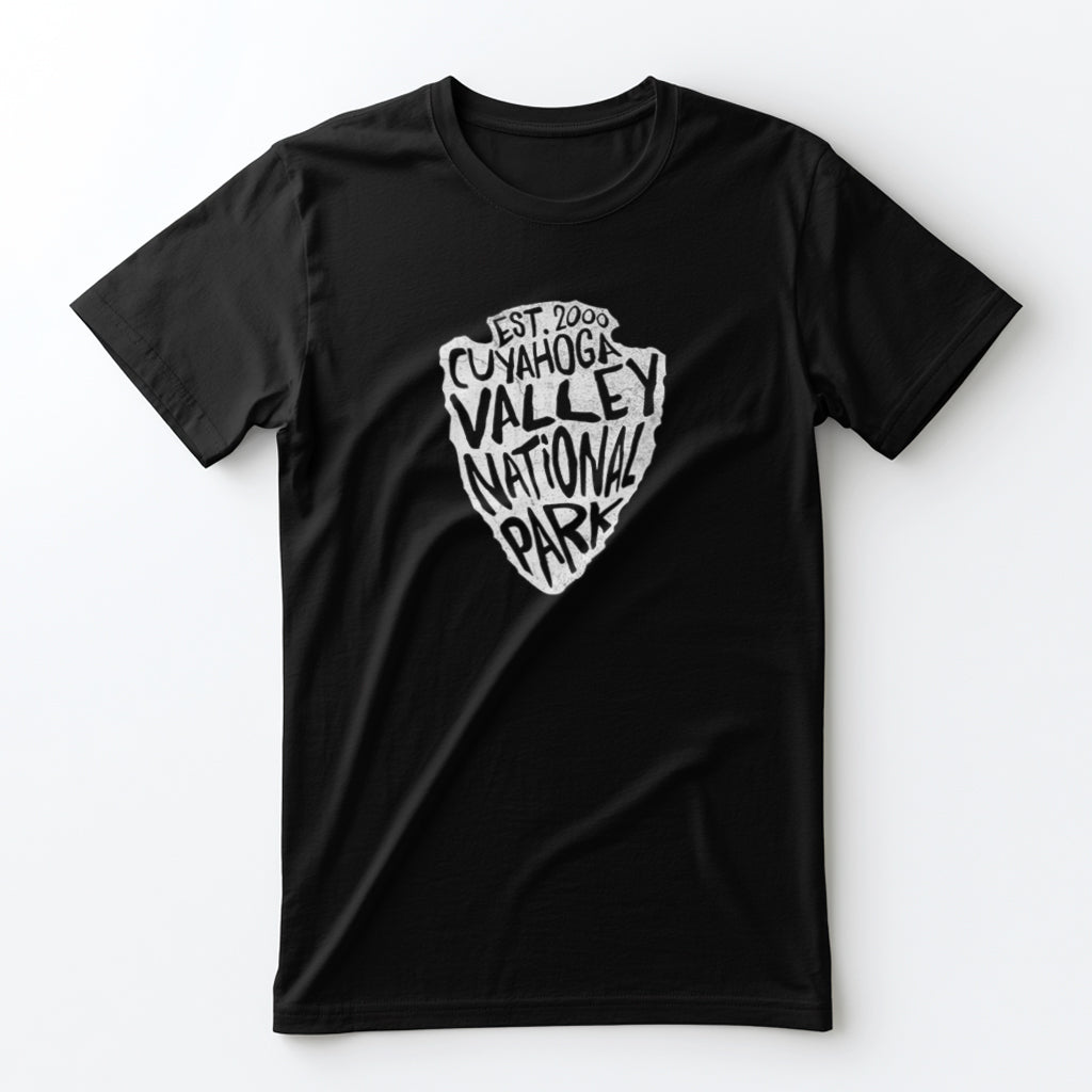 Cuyahoga Valley National Park T-Shirt - Arrowhead Design in Black