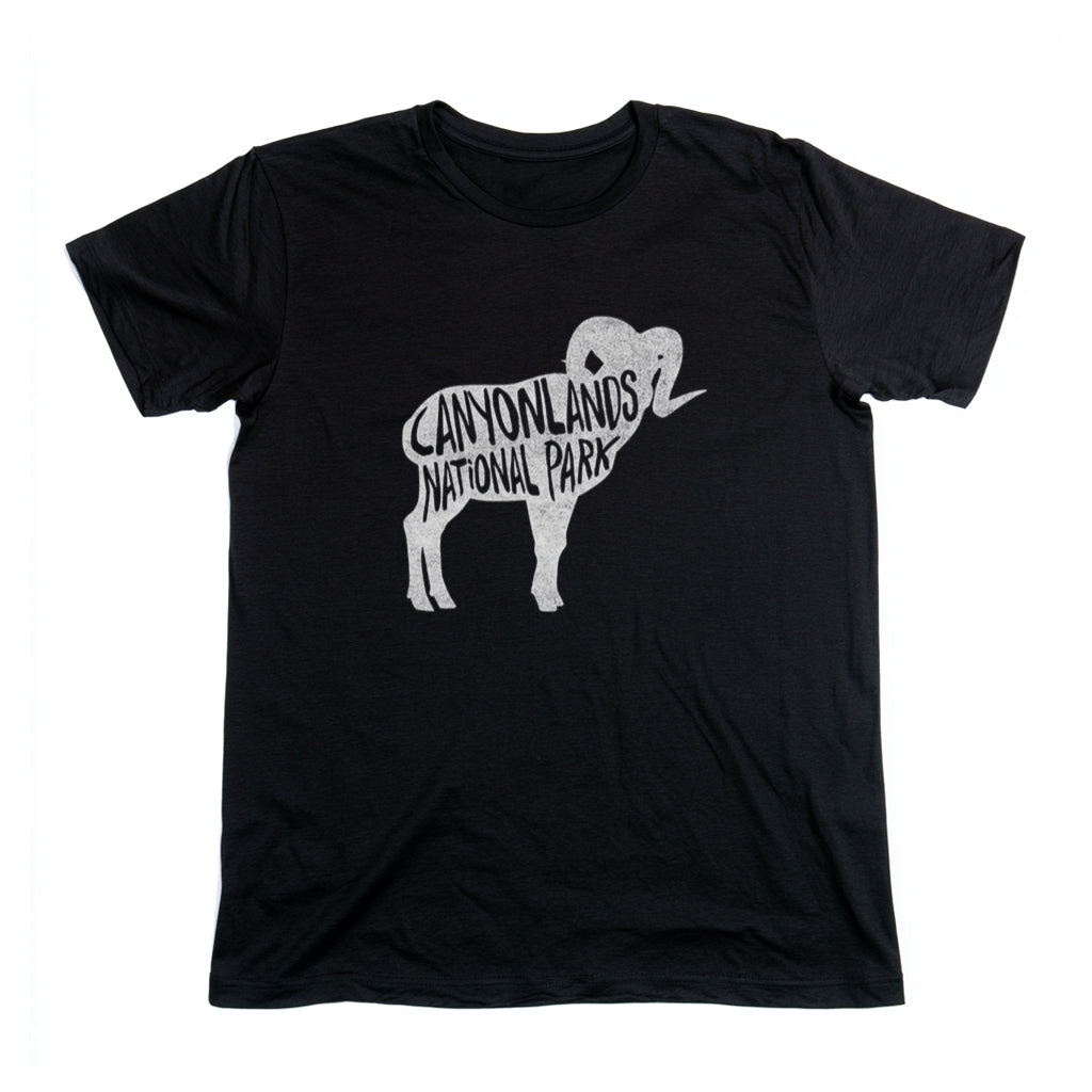 Canyonlands National Park T-Shirt - Bighorn Sheep in Black