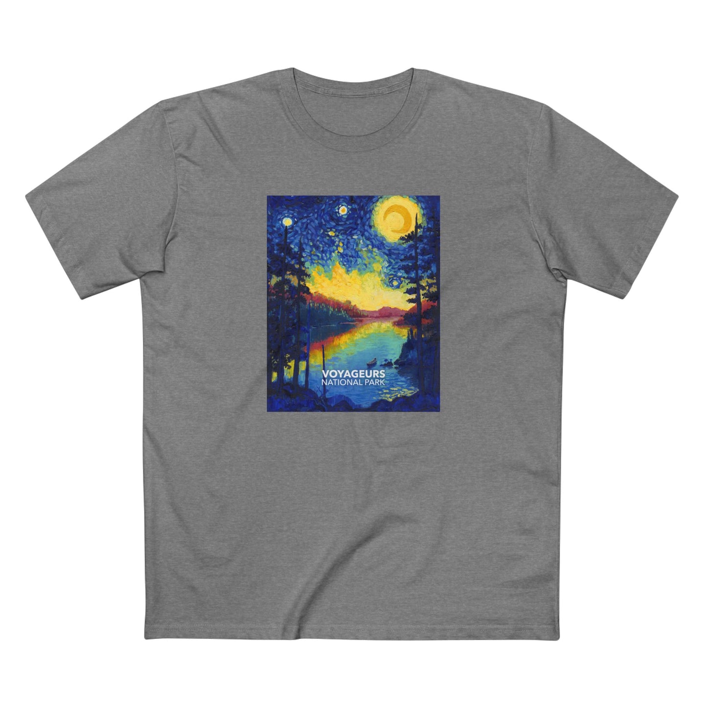 Voyageurs National Park T-Shirt - The Starry Night in Athletic Heather