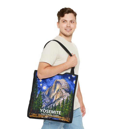 Yosemite National Park Tote Bag - The Starry Night Large
