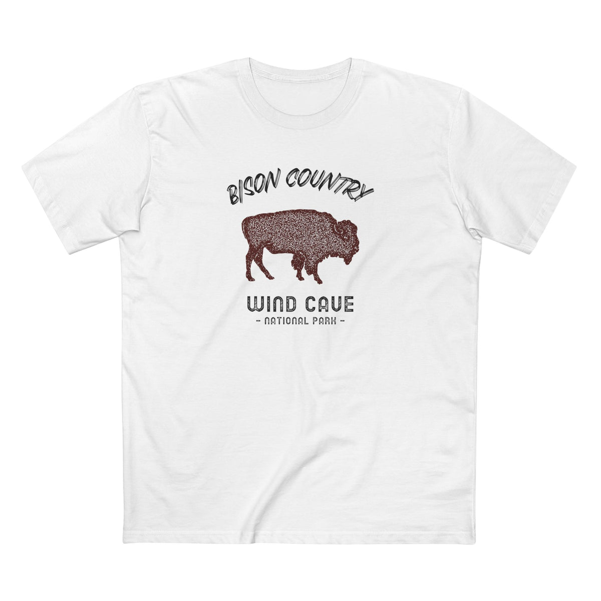 Wind Cave National Park T-Shirt - Bison Country in White