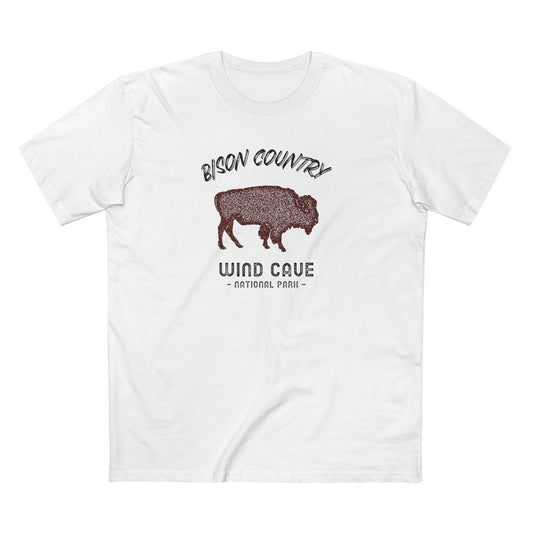 Wind Cave National Park T-Shirt - Bison Country in White