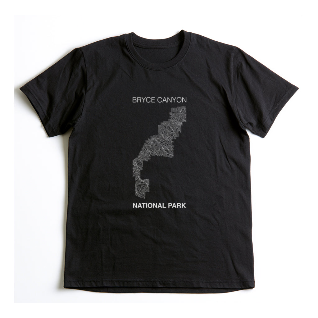Bryce Canyon National Park T-Shirt Lines in Black