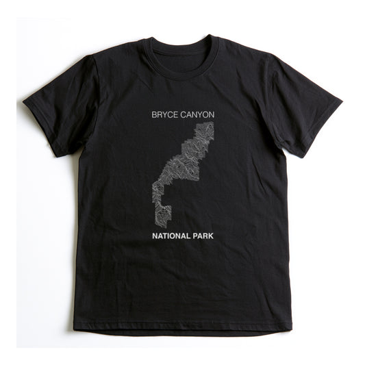 Bryce Canyon National Park T-Shirt Lines in Black