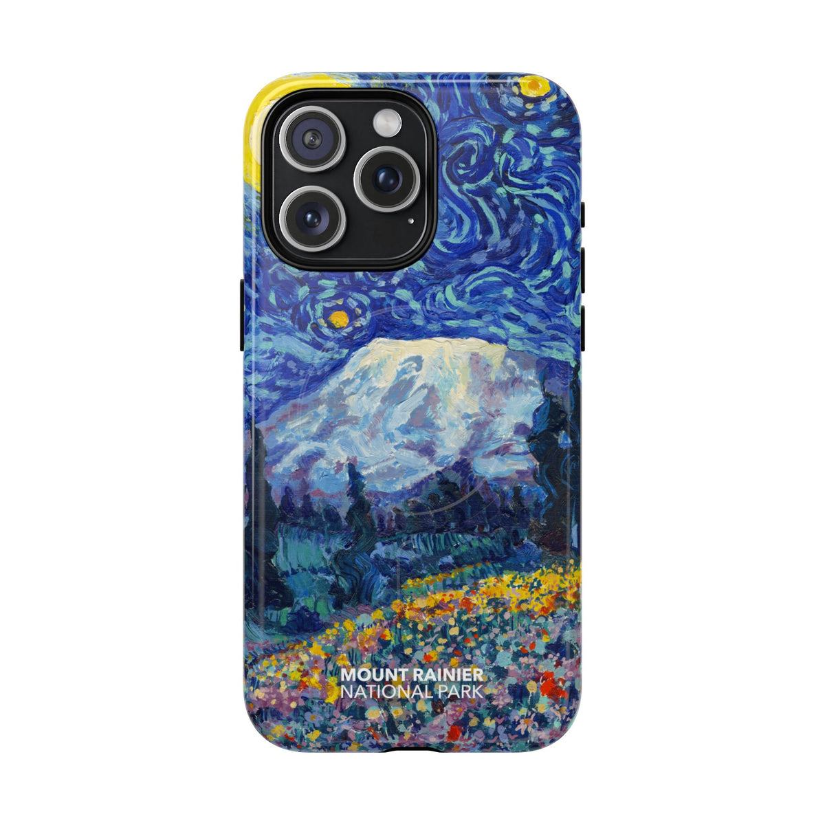 Mount Rainier National Park iPhone Case with MagSafe - Starry Night