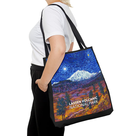 Lassen Volcanic National Park Tote Bag - The Starry Night Large