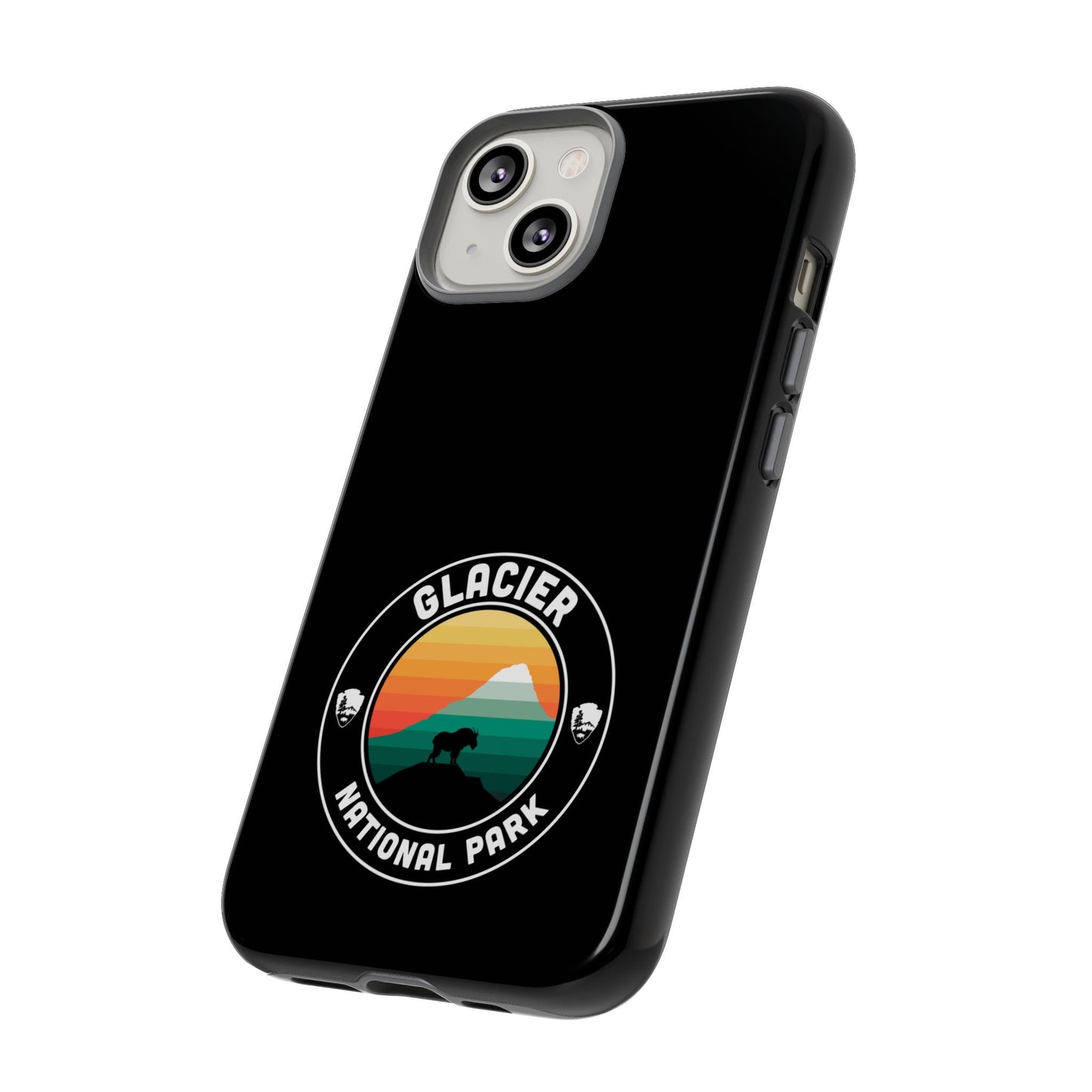 Glacier National Park Phone Case - Round Emblem Design