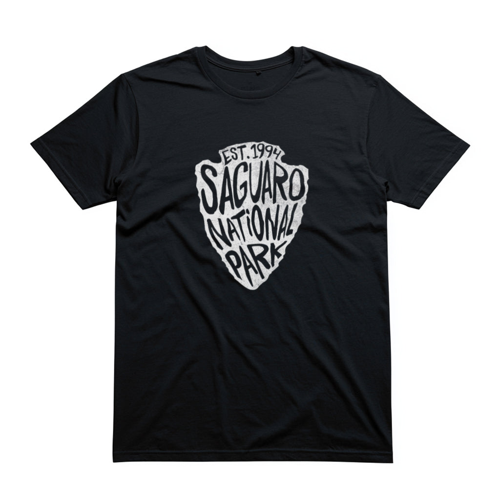 Saguaro National Park T-Shirt - Arrow Head Design in Black