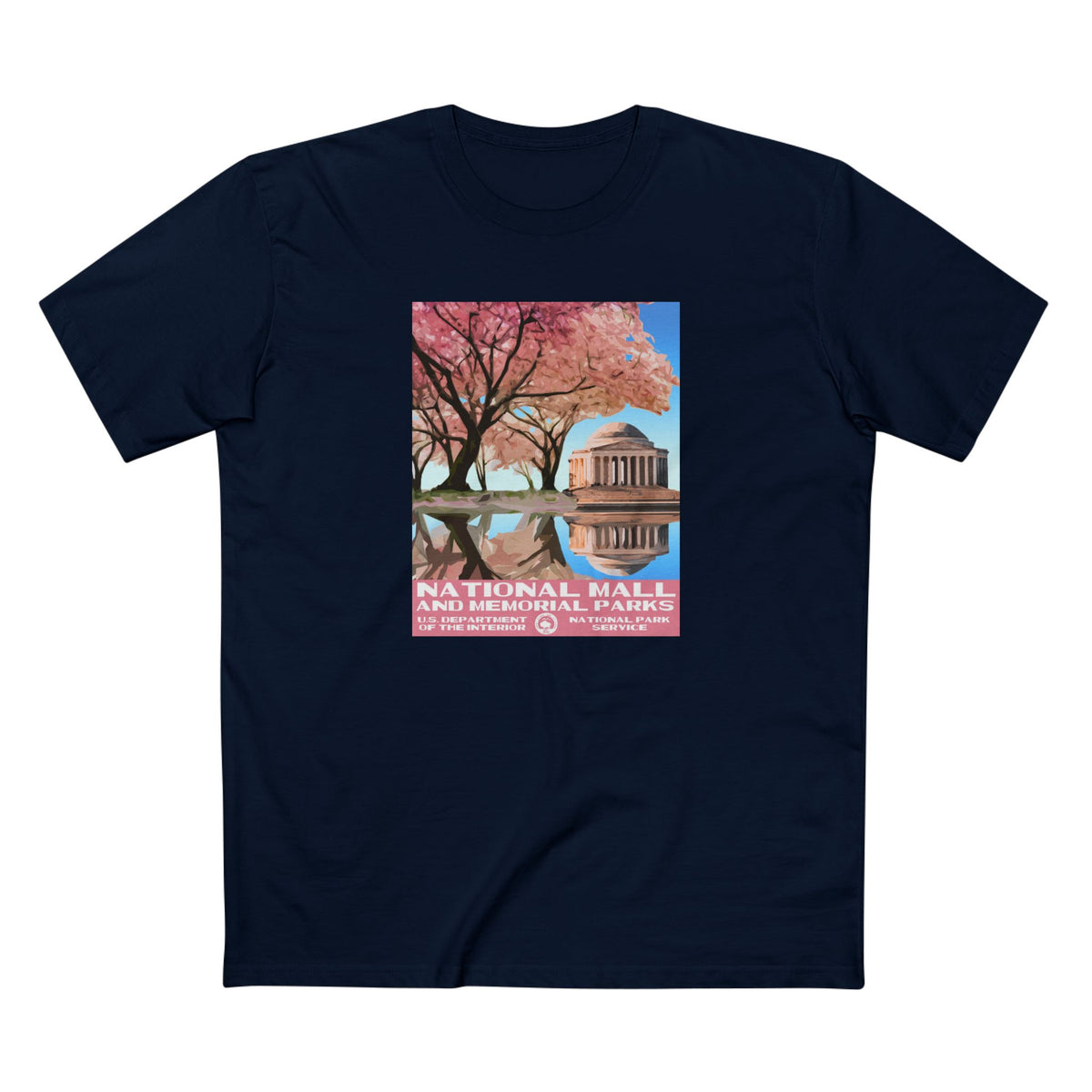 National Mall Washington DC T-Shirt in Navy