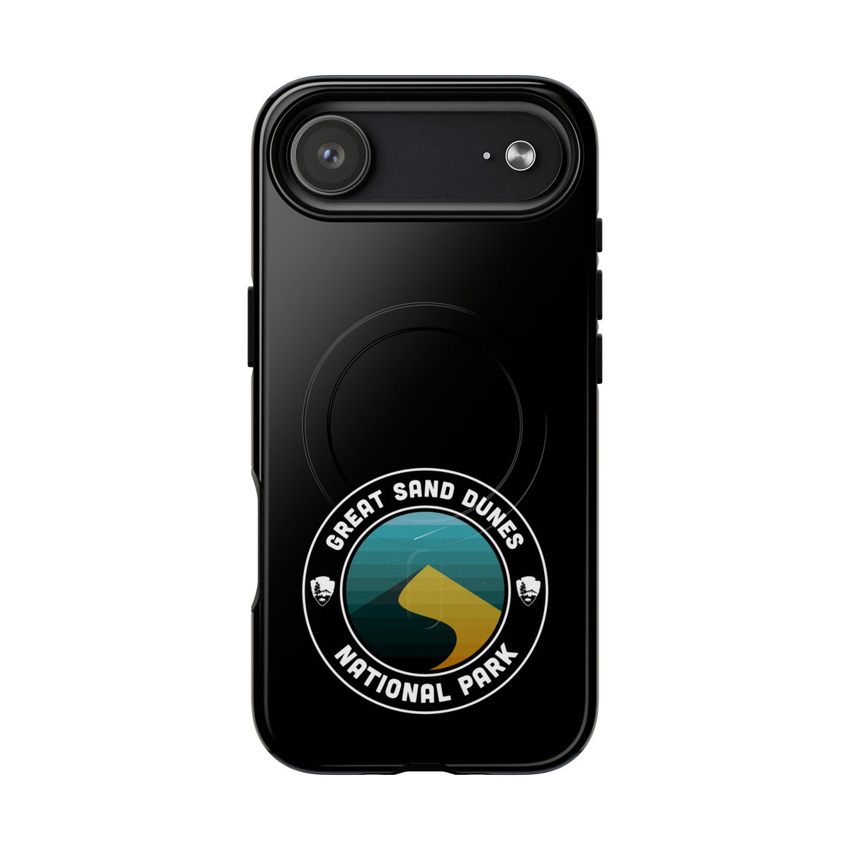 Great Sand Dunes National Park iPhone Case with MagSafe - Round Emblem Design