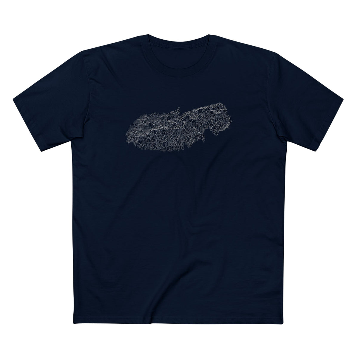 Great Smoky Mountains National Park T-Shirt - Topographical Lines in Navy