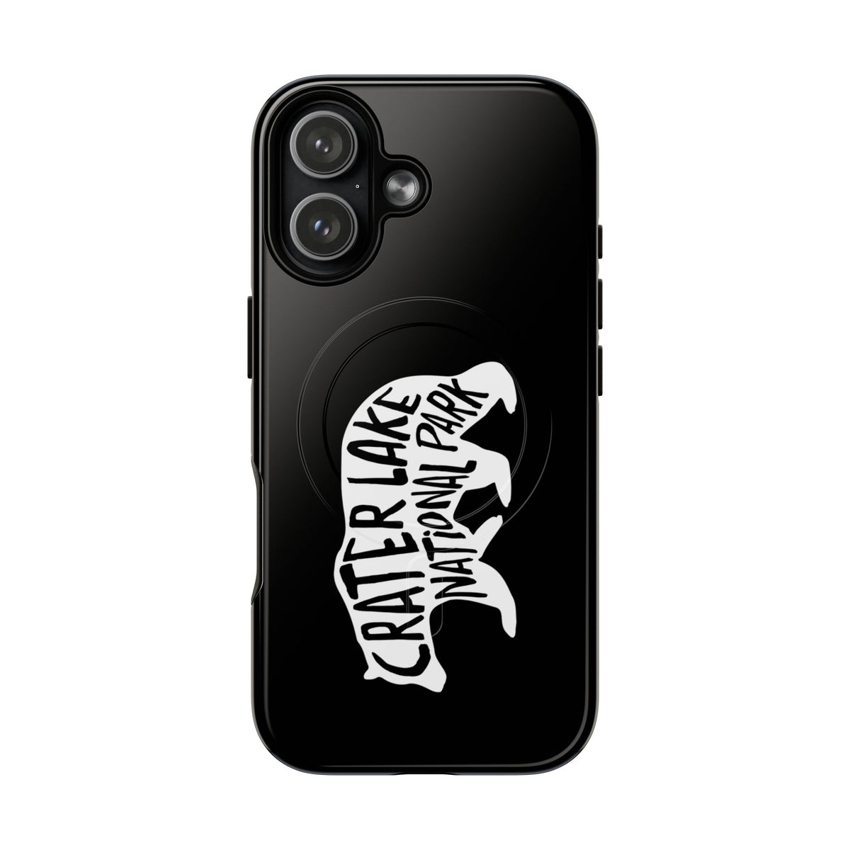 Crater Lake National Park iPhone Case with MagSafe - Black Bear Design