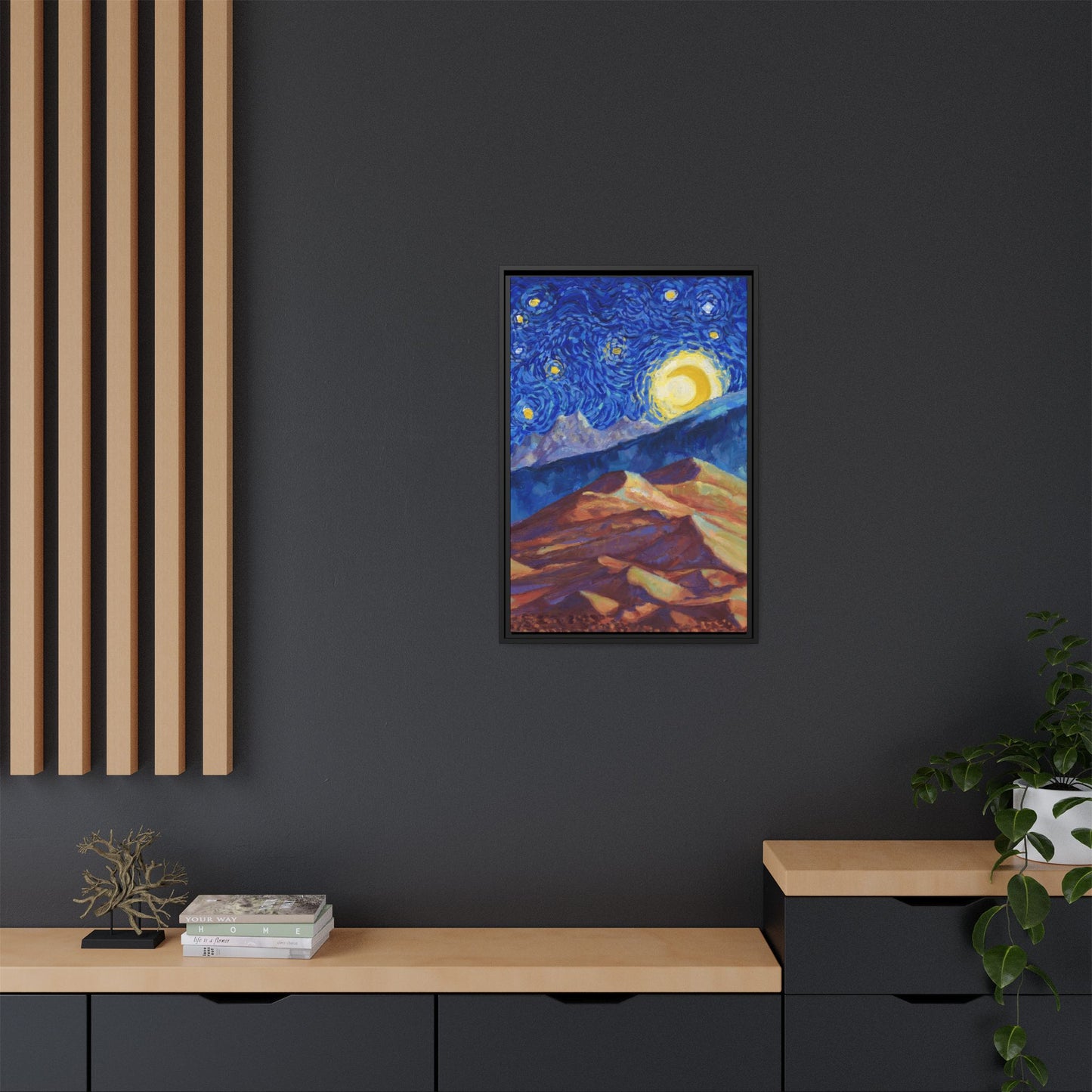 Great Sand Dunes National Park Framed Canvas - The Starry Night