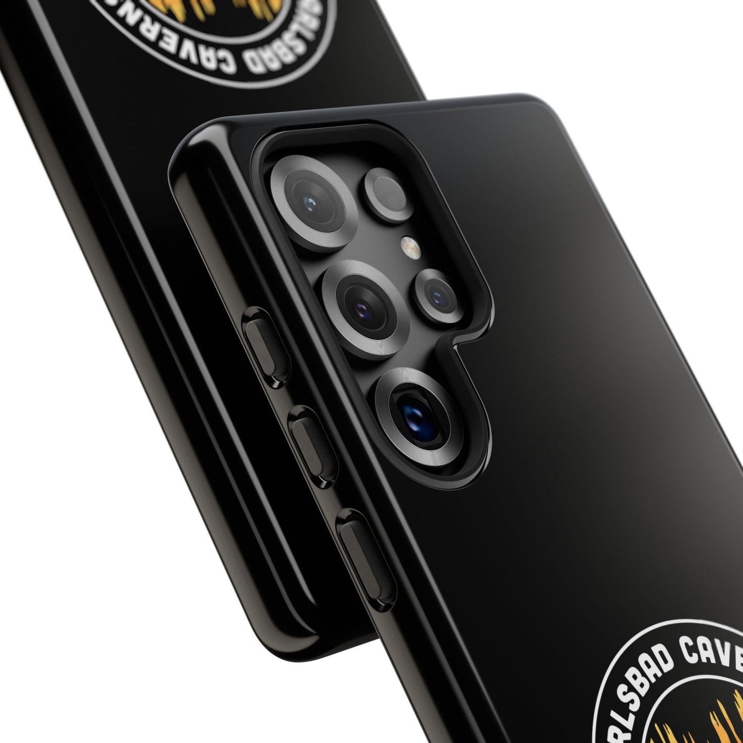 Carlsbad Caverns National Park Phone Case - Orange Round Emblem Design