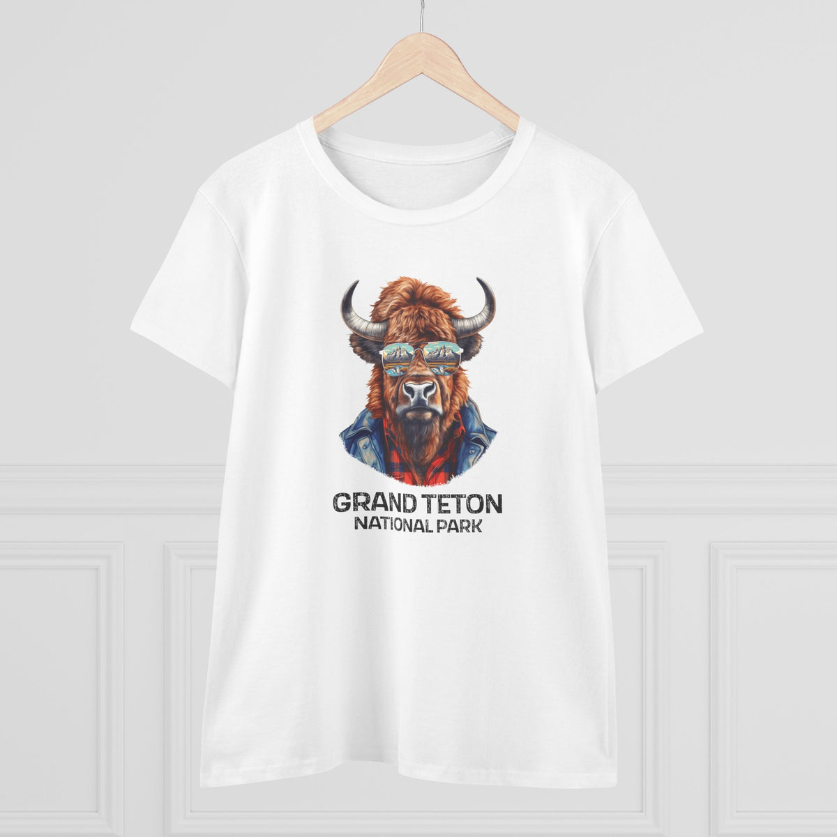 Grand Teton National Park Women's T-Shirt - Cool Bison