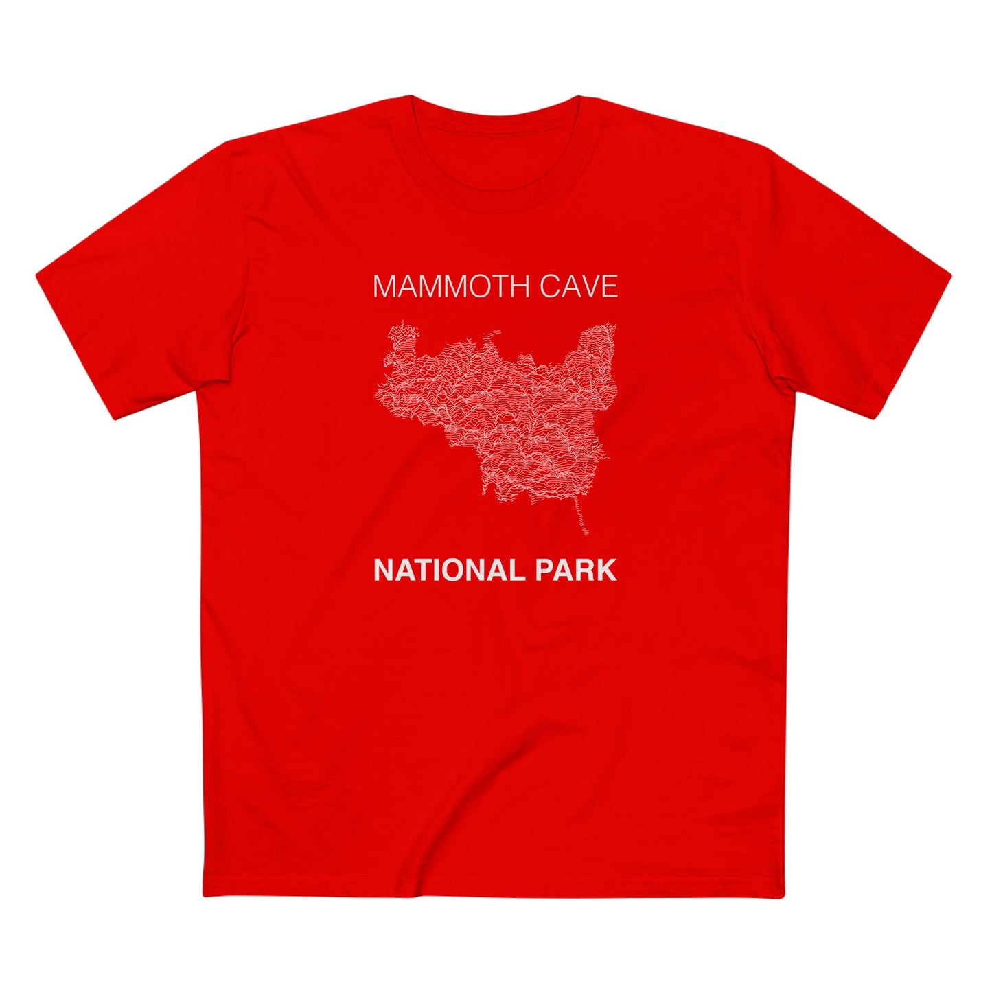 Mammoth Cave National Park T-Shirt Lines in Red