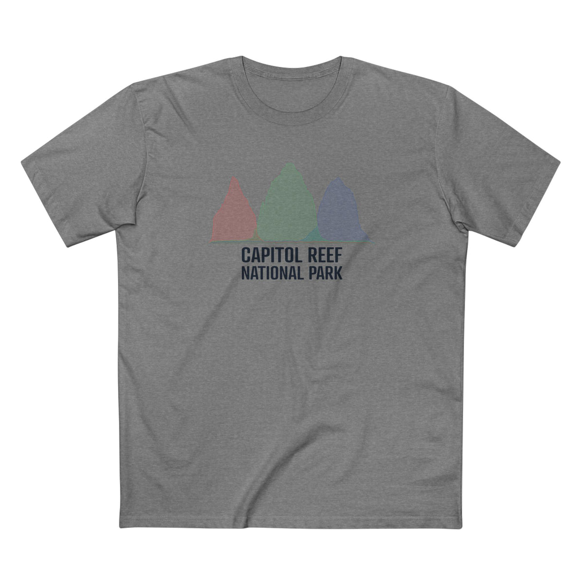 Capitol Reef National Park T-Shirt - Histogram Design in Athletic Heather