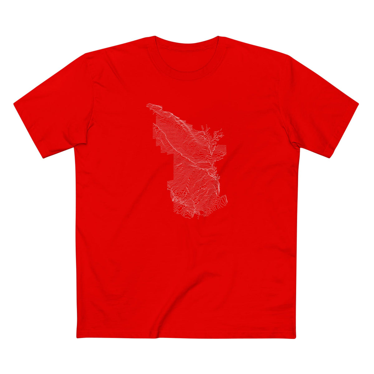 Arches National Park T-Shirt - Topographical Lines in Red