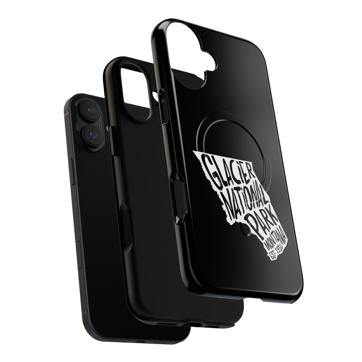 Glacier National Park iPhone Case with MagSafe - Map Design