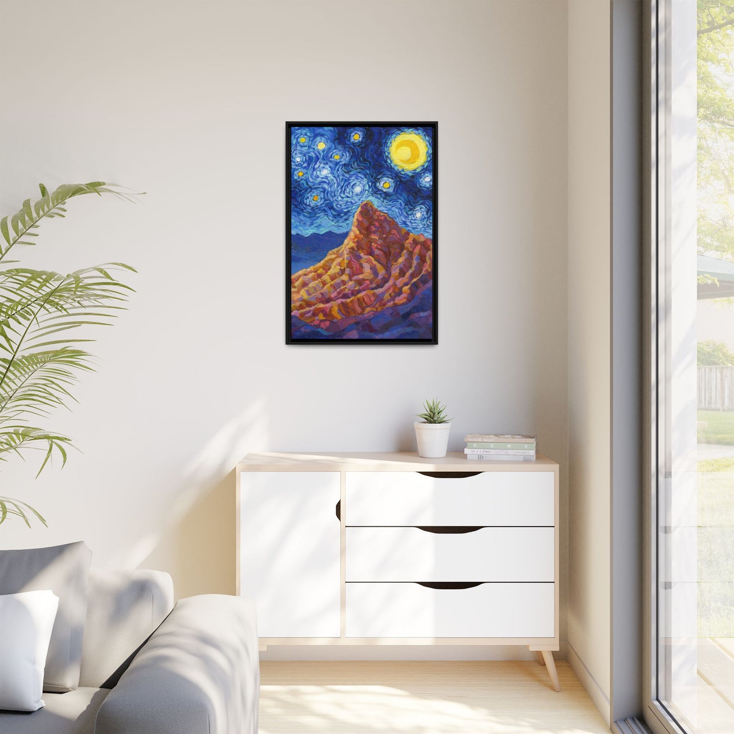 Death Valley National Park Framed Canvas - The Starry Night