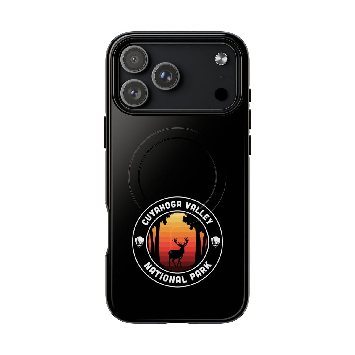 Cuyahoga Valley National Park iPhone Case with MagSafe - Round Emblem Design