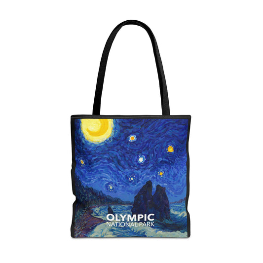 Olympic National Park Tote Bag - The Starry Night Large