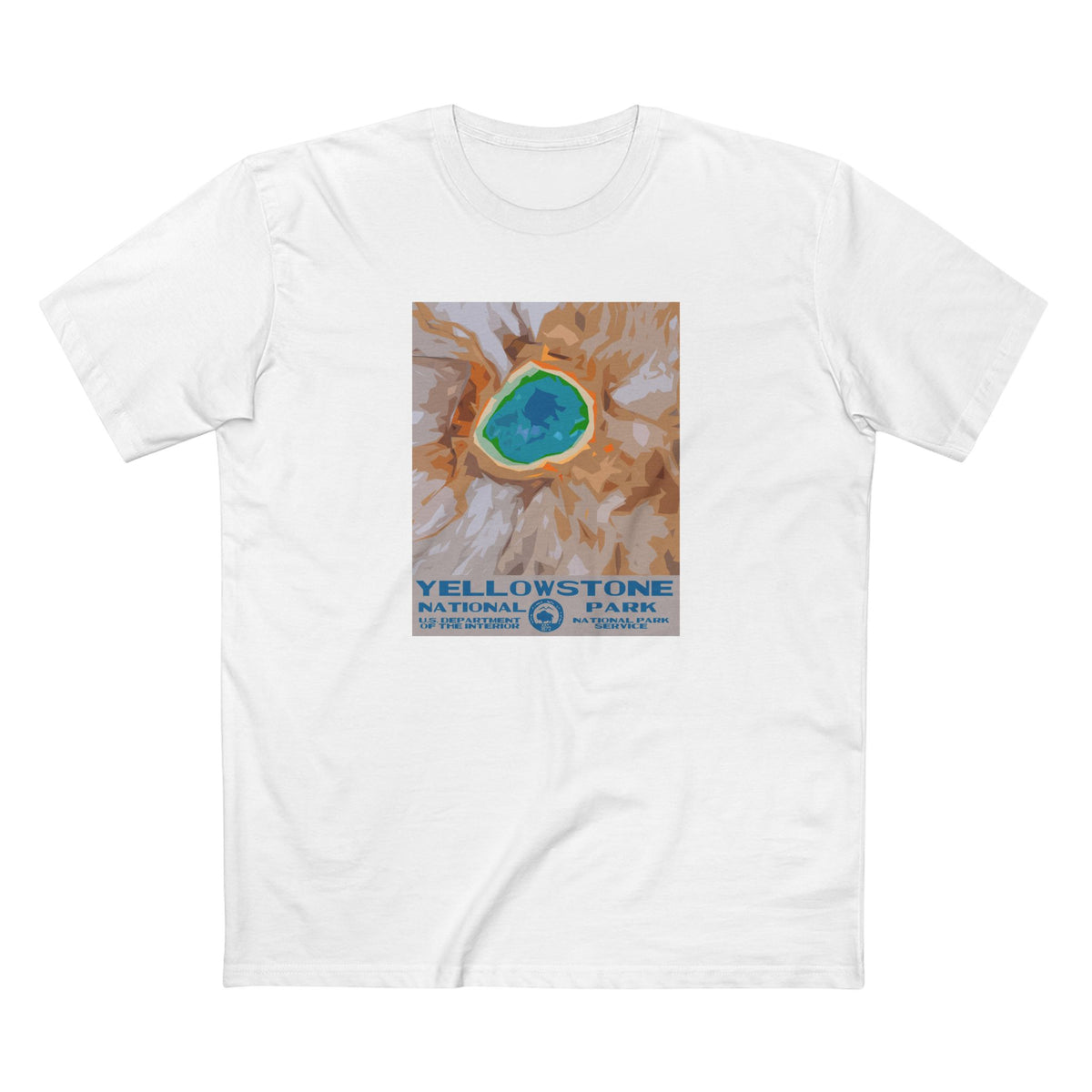 Yellowstone National Park T-Shirt - Grand Prismatic in White